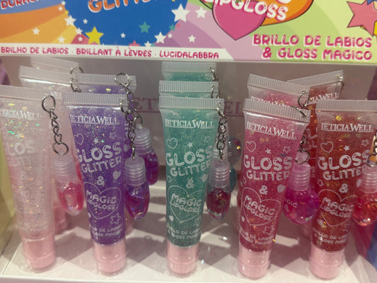Gloss glitter porte clés