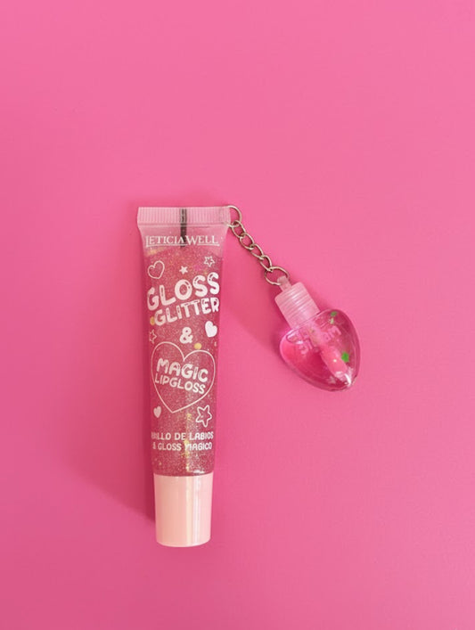 Gloss glitter porte clés